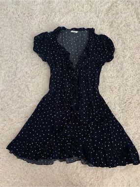 Sunday Best Navy Top with White Heart Print